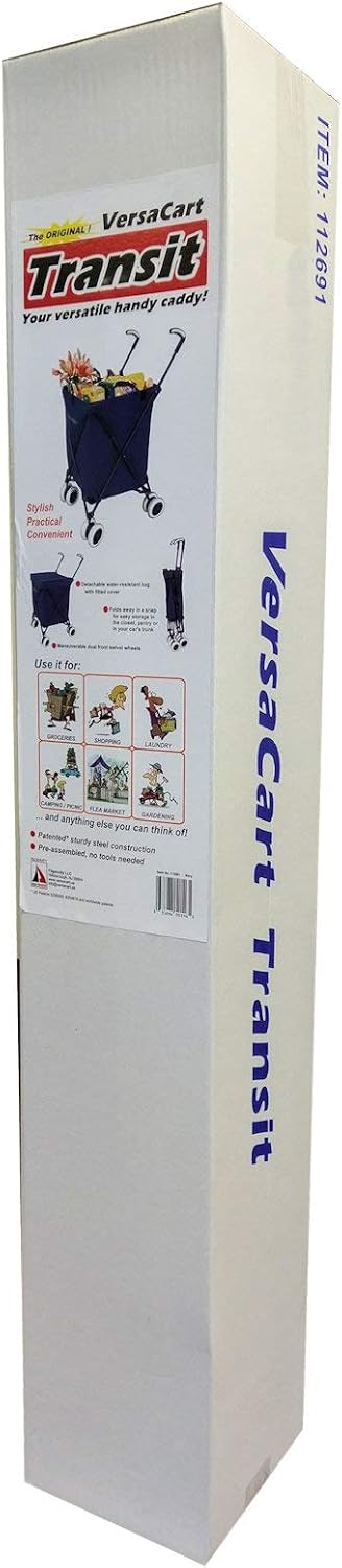 Versacart Transit -The Original Patented Folding Shopping and Utility Cart, W...