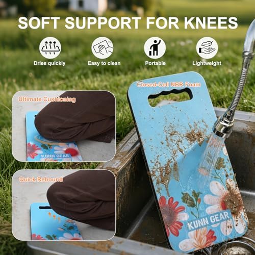 KUNN 5 Gallon Garden Bucket Tool Organizer & Kneeling Pad Set, 18-Pocket ...