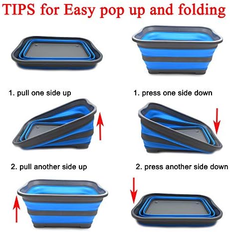 SAMMART 40L (10.5 gallon) Collapsible Plastic Laundry Basket -Pop Up Storage ...