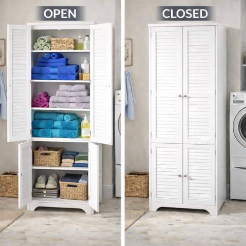 BrylaneHome Louvre Linen Cabinet