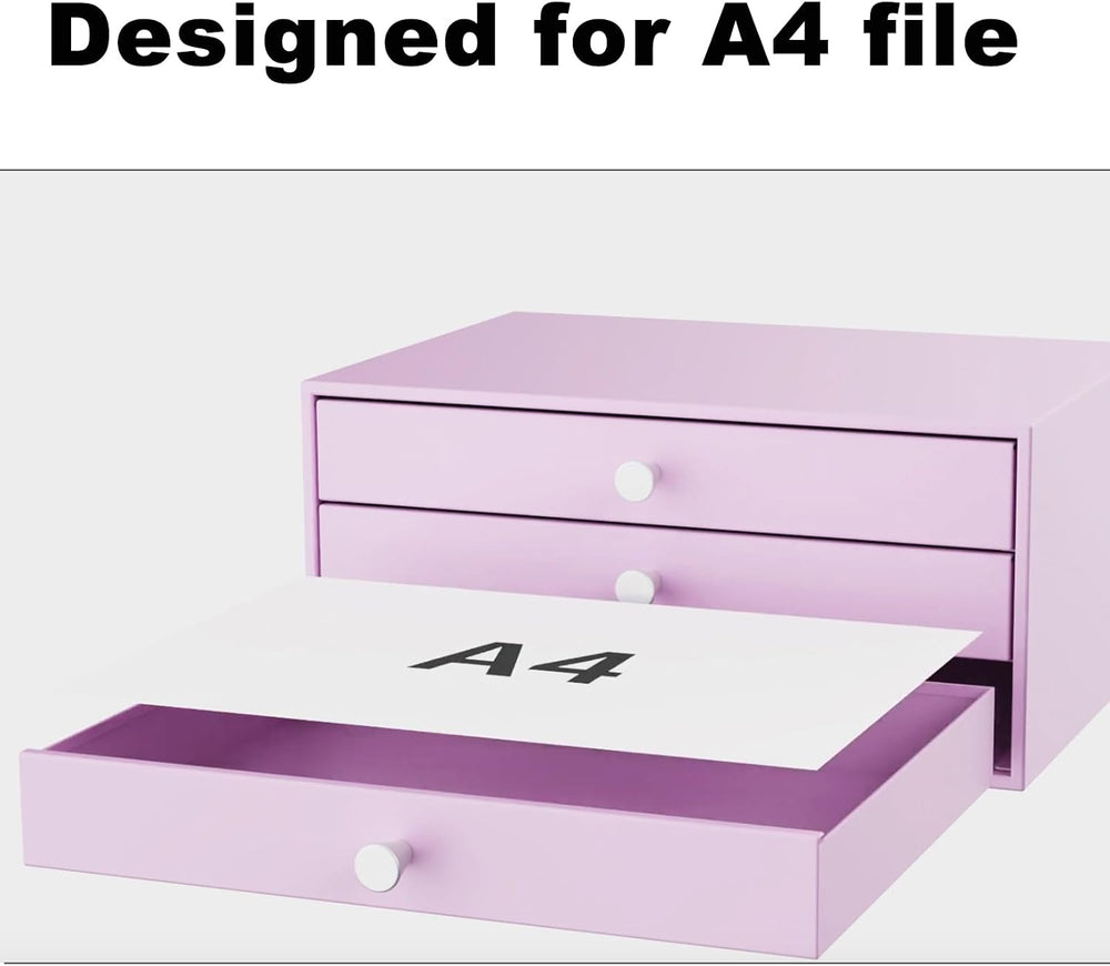 Svartur Desktop Drawers, Metal Desk Organizer with Drawer Storage Organizer f...