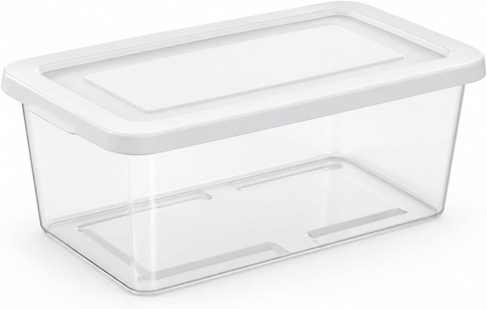 Sterilite 6 Quart Clear Storage Bins with Lids, 18-Pack Plastic Storage Conta...