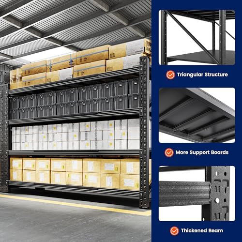 Yizosh Storage Shelves, 5000LBS Garage Shelving Unit, Metal Shelving Adjustab...