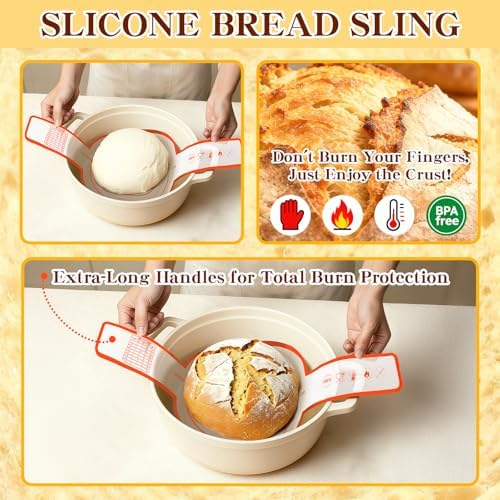 Umite Chef Sourdough Starter Kit, Banneton Bread Proofing Baskets Set