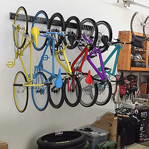 TORACK Bike Storage Rack, 6 Bike Rack Wall Mount Home and Garage Organizer