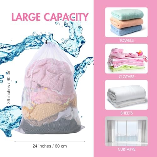 Berlune 30 Pack Large Mesh Laundry Bags