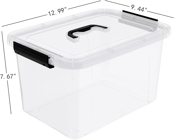 10.5 L Clear Latch Storage Bin