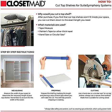 ClosetMaid SuiteSymphony Wood Closet Organizer Kit with Tower, 3 Hang Rods, T...