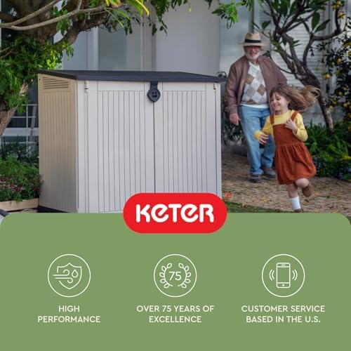 Keter Store-It-Out MIDI Outdoor Resin Storage Shed – Weather-Resistant Horizo...