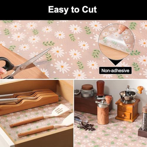 Cooyes Shelf Liner Non-Adhesive EVA Cabinet & Drawer Liner 11.8" x 3...