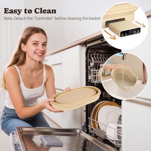 Heating Sourdough Bread Proofing Basket, 2L Electric Thermostatic Oval