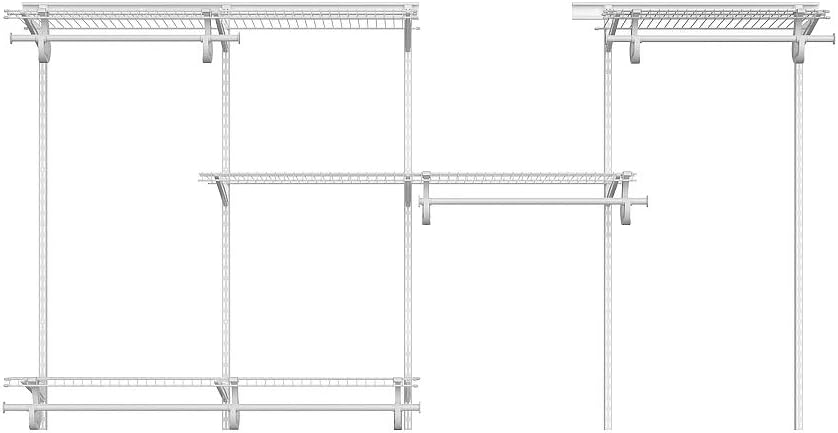 ClosetMaid ShelfTrack Wire Closet Organizer System, Adjustable from 5 to 8 Ft...