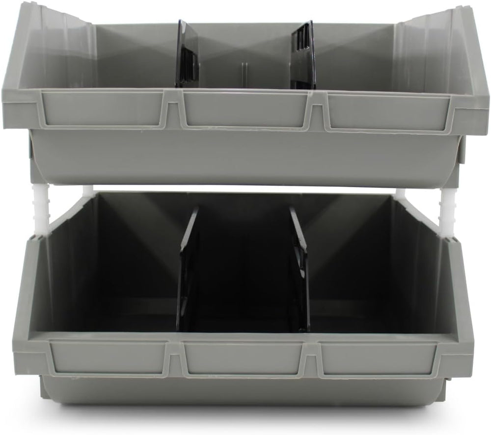 Extra Large Stackable Storage Bins 2 Pack – 16.5" x 14.5" x 6.9&quo...