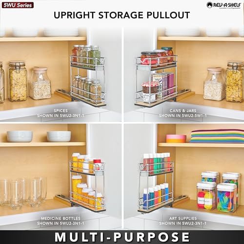 Rev-A-Shelf Narrow 9" W Pullout Triple Organizer for Cabinets