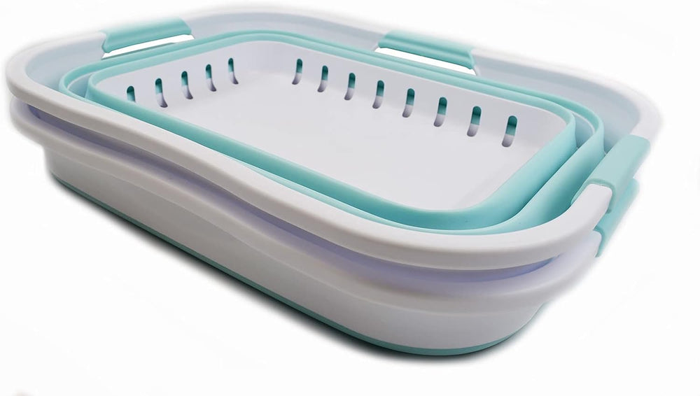 SAMMART Set of 2-30L (8 gallon) Collapsible Plastic Laundry Basket - Foldable...
