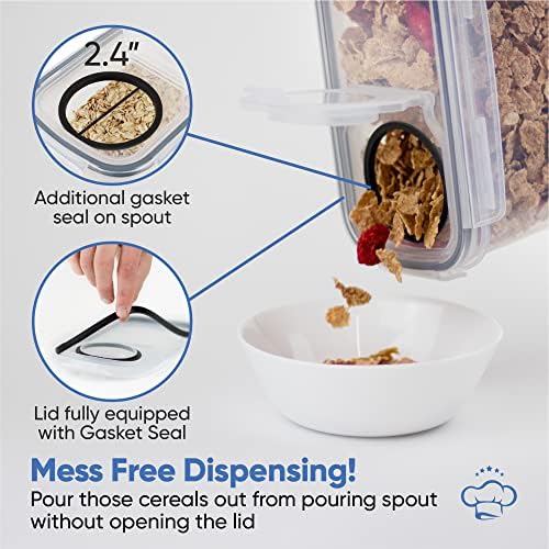 Set of Storage Box - Lunch Box, 8 Labels, Set of Spoons and Marker, Flour Box...