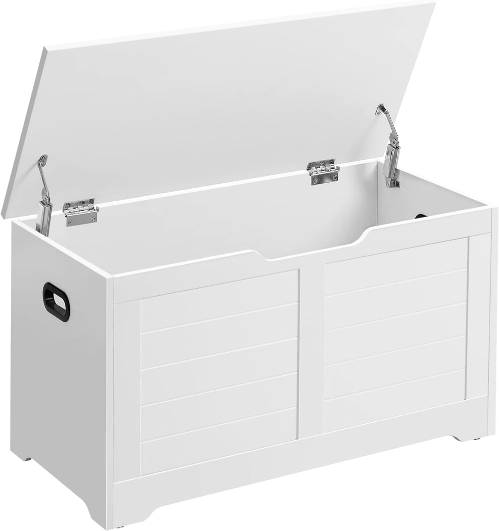 VASAGLE Storage Chest, 31.5 Inches Width Bench with 2 Safety Hinges
