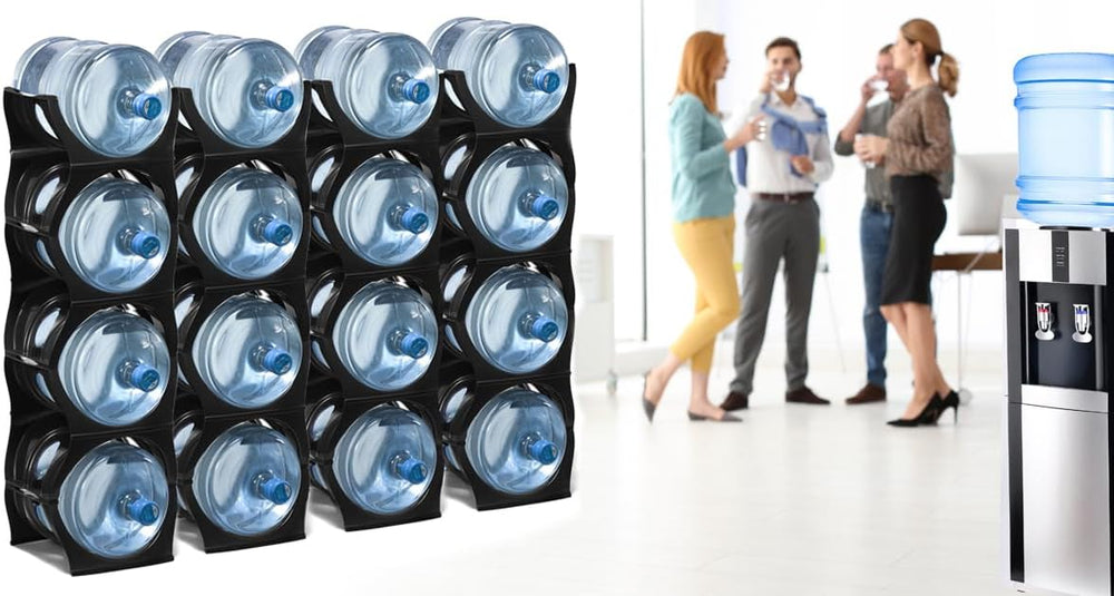 Bariboo Stackable Water Bottle Storage Rack Best Water Jugs 5 Gallon Organize...