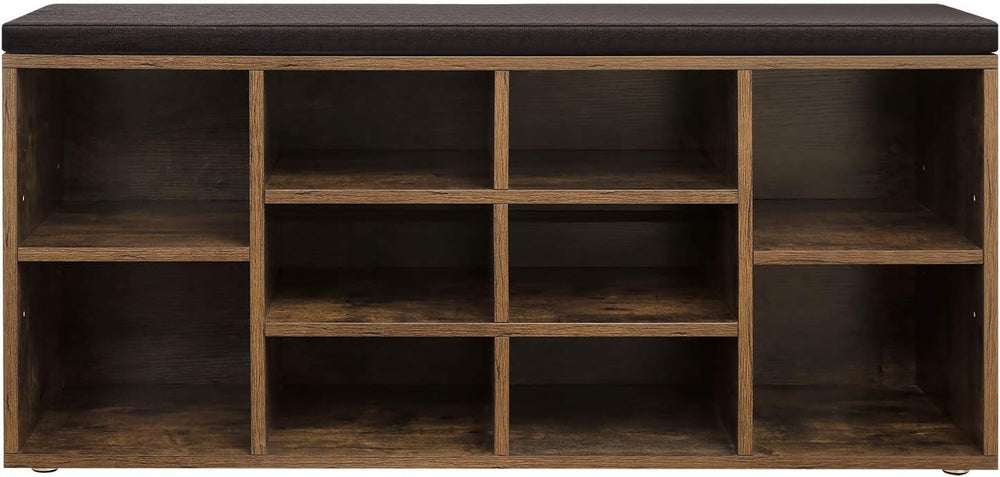 VASAGLE CUSTOS Collection - Shoe Bench, Storage Bench with Padded Seat, Entry...