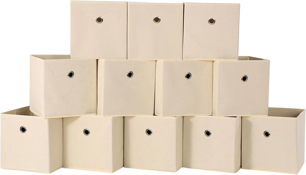 Foldable Storage Cubes Bins ,11 Inch Cloth Storage Cube Fabric Storage Box Cu...
