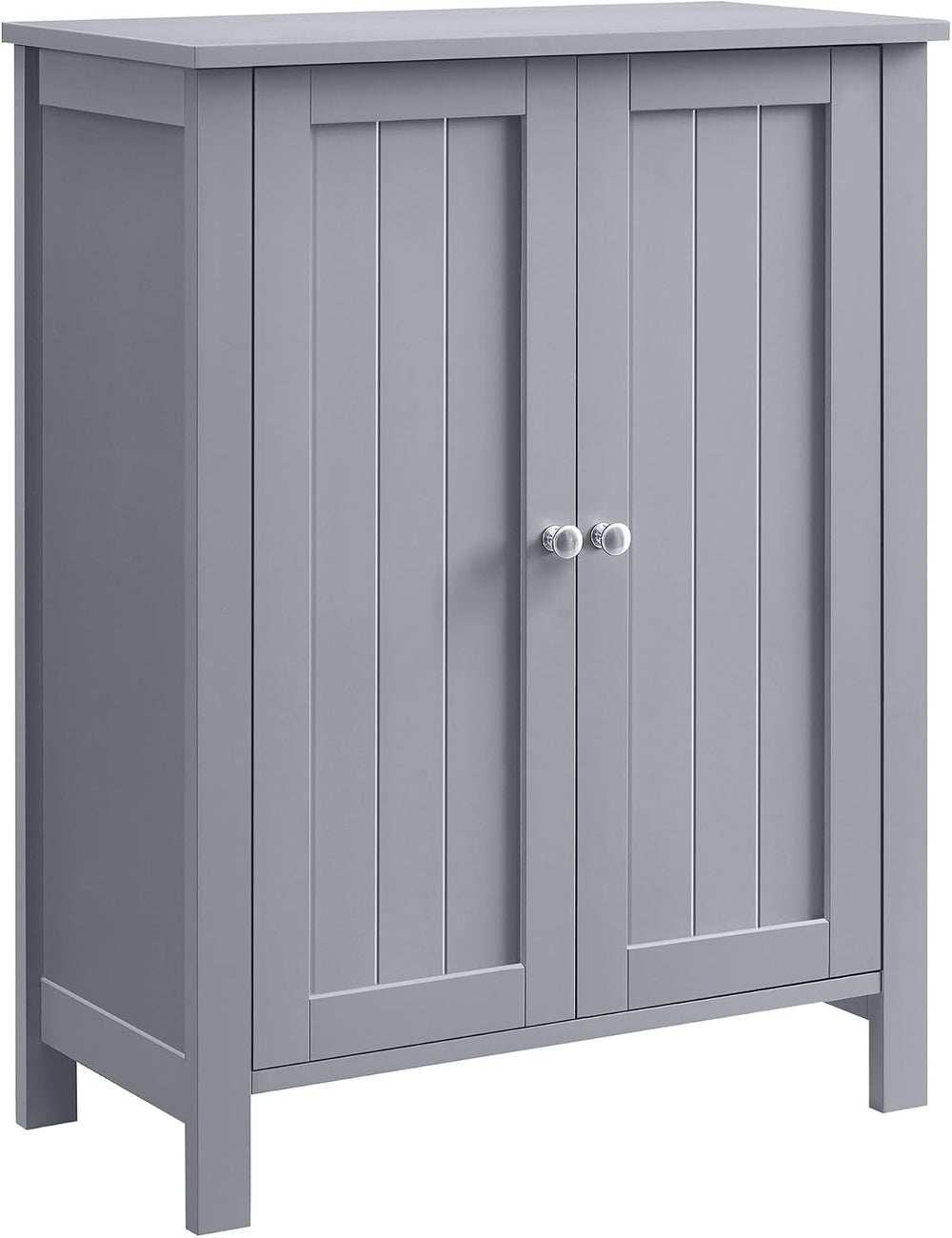 VASAGLE Bathroom Floor Storage Cabinet,2 Adjustable Shelves,Dove Gray