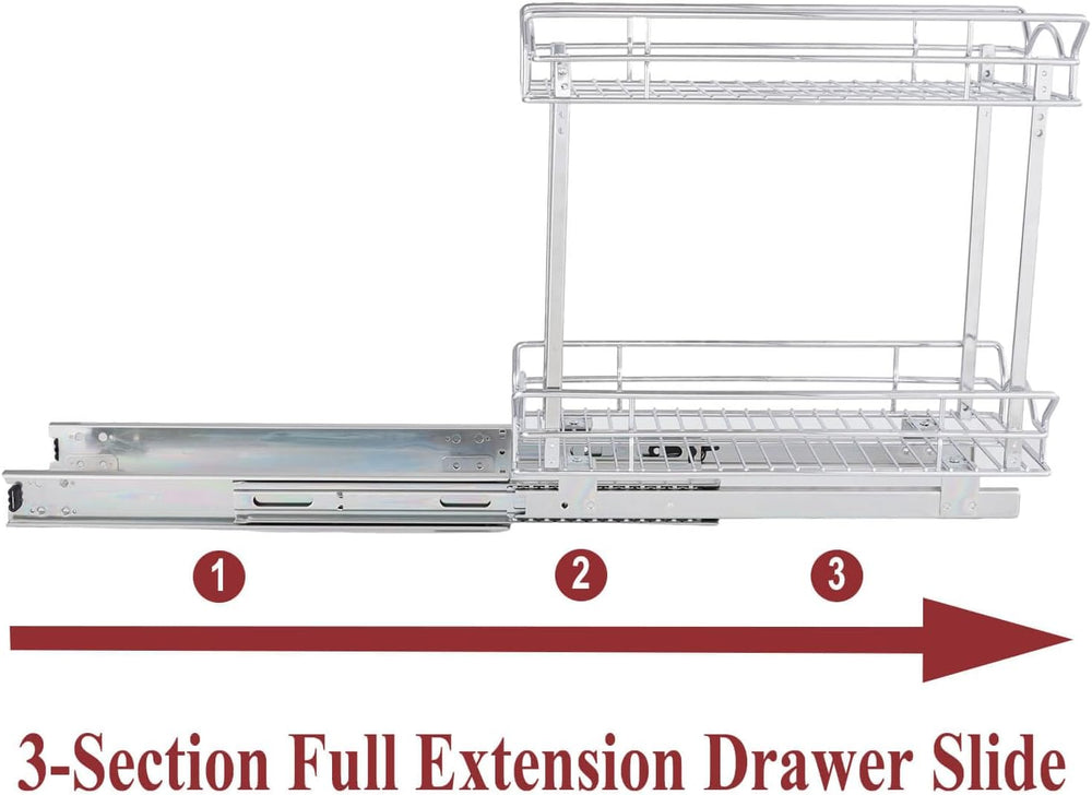 OCG Slide Out Cabinet Organizer for Narrow Cabinet (5" W X 17" D), ...