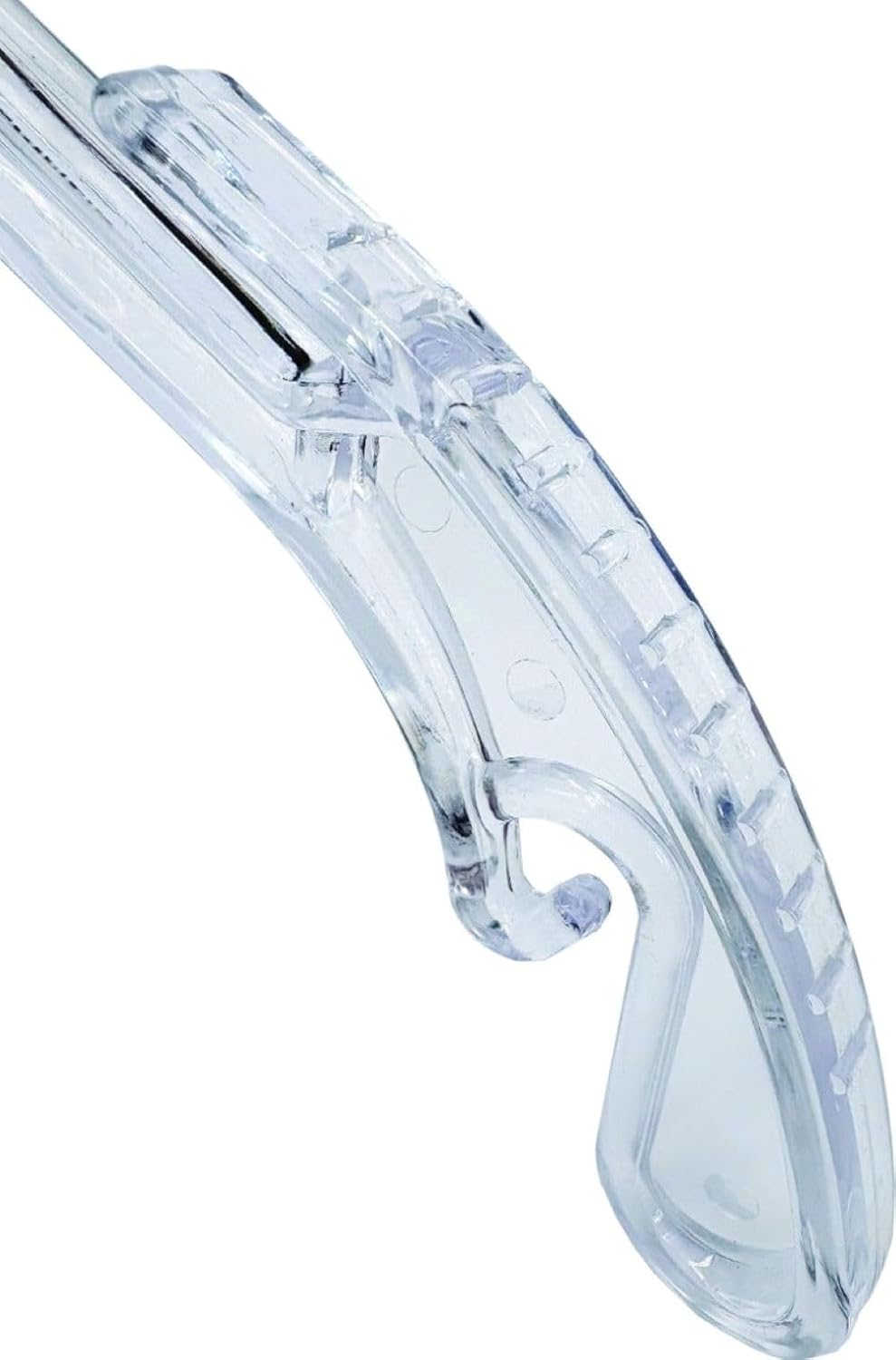 NAHANCO 17" Clear Heavyweight Plastic Bridal Hanger, 100 Pack