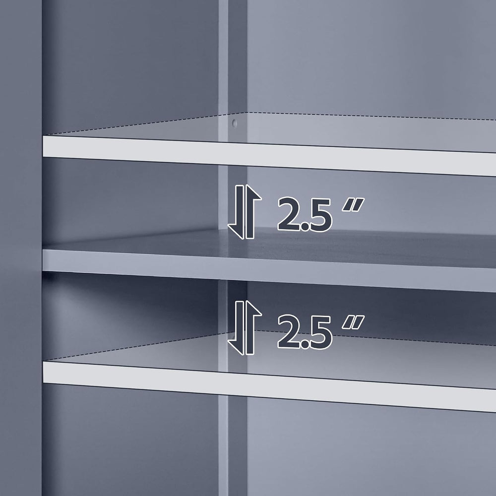 Yaheetech Small Bathroom Storage Cabinet for Towels with 2 Doors, Gray