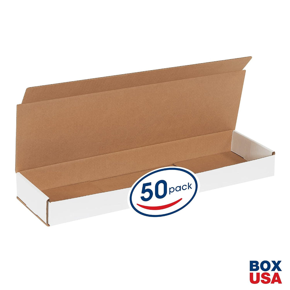 Box USA BM2162 Corrugated Mailers, 21" x 6" x2" White (Pack of...
