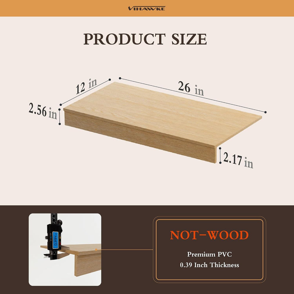 Wire Shelf Covers, 26 x 12 PVC Shelf Covers for Wire Shelving Pantry (5Pcs)