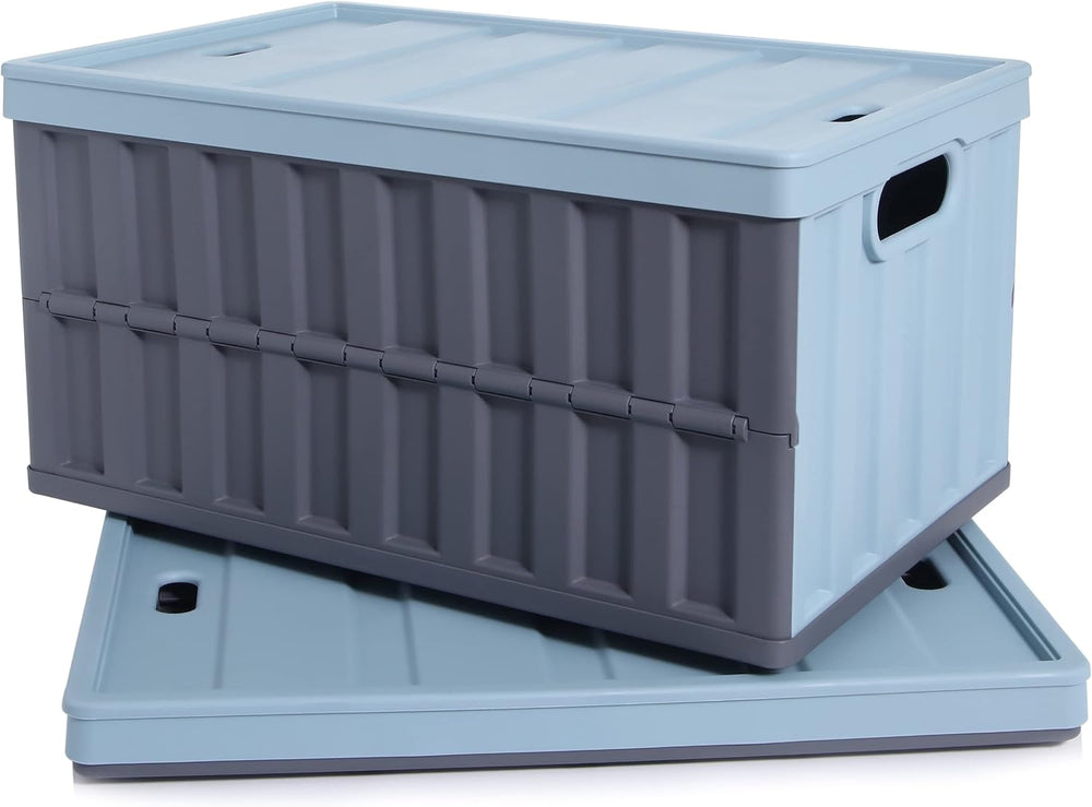 Citylife 64L Collapsible Storage Bins with Lids Plastic Storage Containers fo...