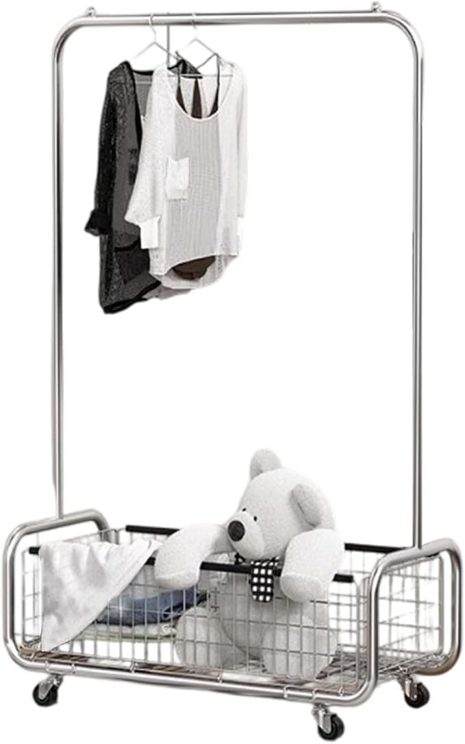 Garment Rack With Storage Baskets, Clothing Rack