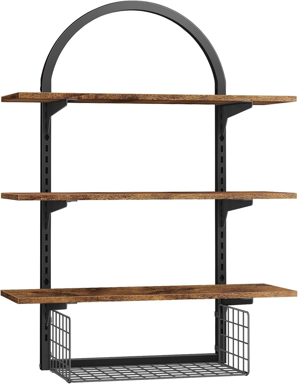 Floating Shelves Bathroom with Storage Basket,Decorative Wall Shelf
