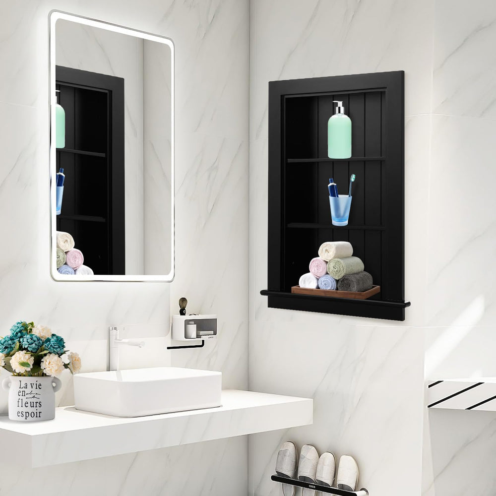 14 x 24 Medicine Cabinet Recessed, Wall Niche, Bathroom Wall Cabinet, 3-Tier,...