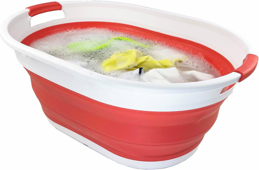 SAMMART 39L (10.3 gallons) Collapsible Plastic Laundry Basket - Foldable Wash...