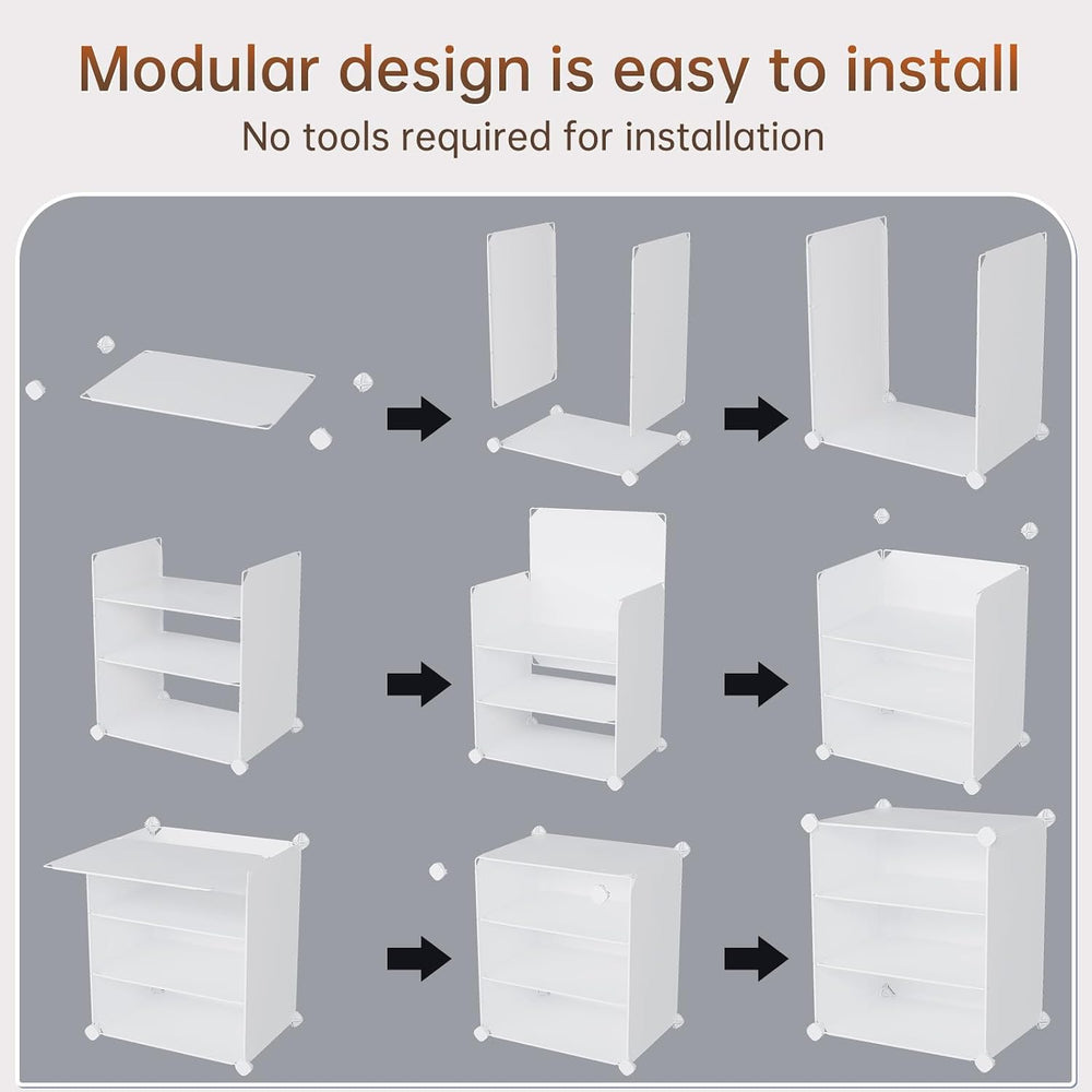 MAGINELS 72 Pairs Shoe Rack Organizer,Shoes Storage Cabinet,Shoe Closet Stora...