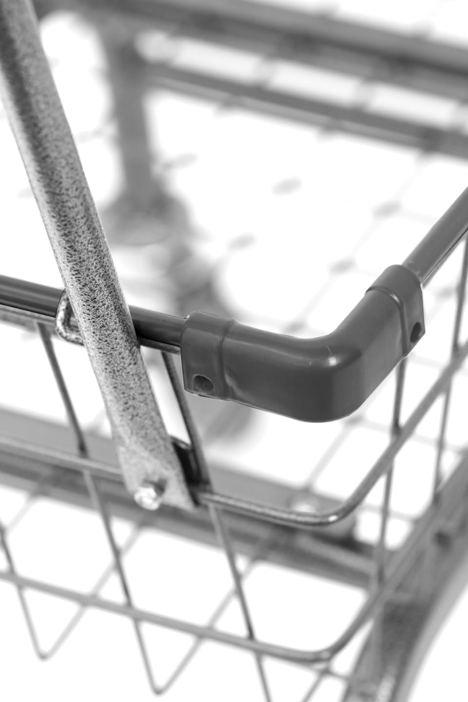 Heavy Duty Uhandle Laundry Cart with 5" Wheel (Charcoal Grey) Ruber Grip.