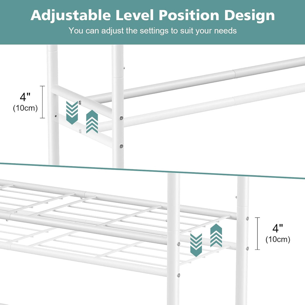 Luxspire Clothes Rack 3-Tier Portable Freestanding Closet with Shelves