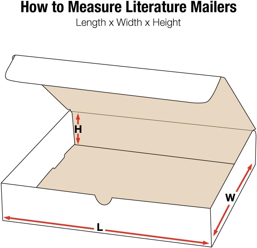 Box USA Mailer Boxes Medium 11 1/8"L x 8 3/4"W x 3"H 50-Pack -...