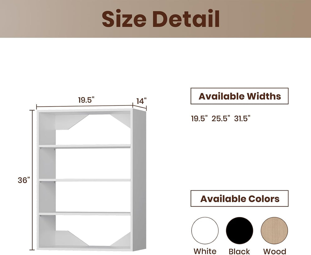 ROOMTEC 19.5" Shelf Short Tower Closet Unit, Modular Closet System with ...
