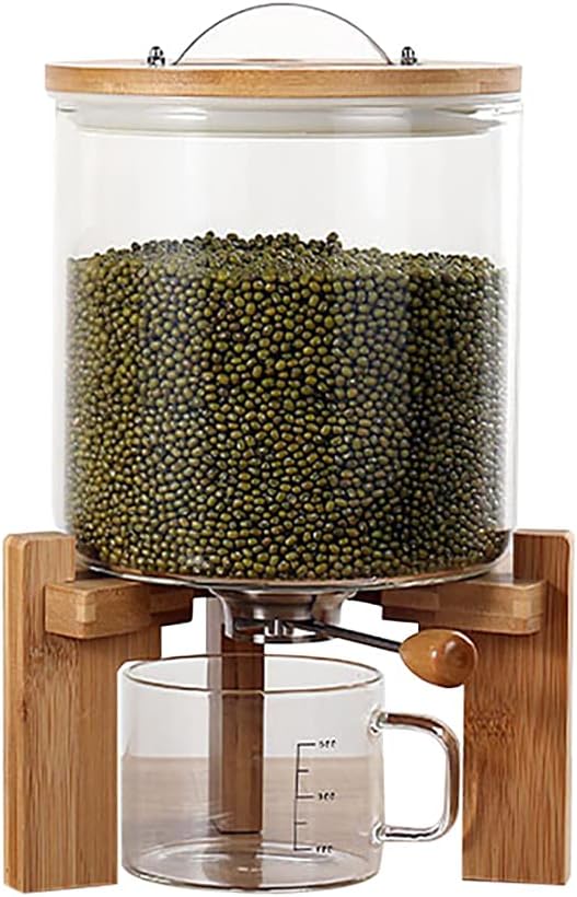 Rice Dispenser Food Dispenser Rice Bucket, Rice Storage Dry Food Dispenser Gr...