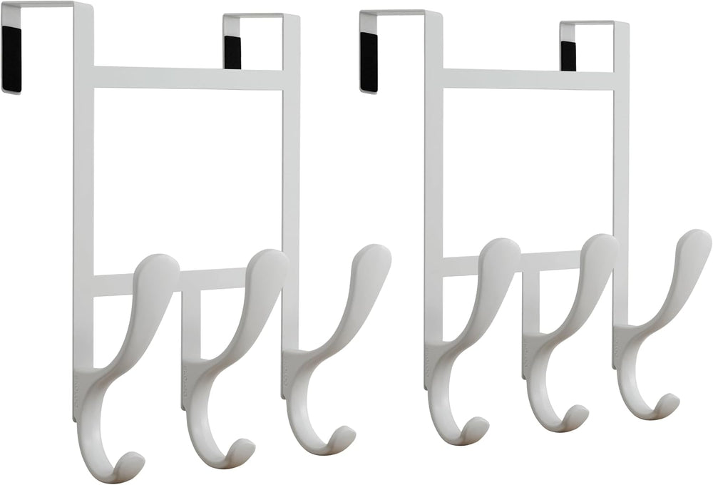 SKOLOO Over The Door Hooks, Pack of 2, Metal Towel Rack for Bathroom, 30lb Ca...