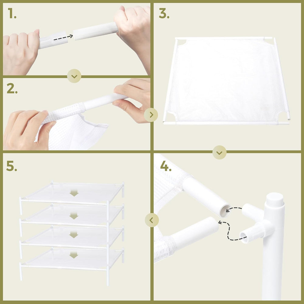 Sweater Drying Rack, 4-Pack Stackable Flat Mesh Clothes Drying Rack
