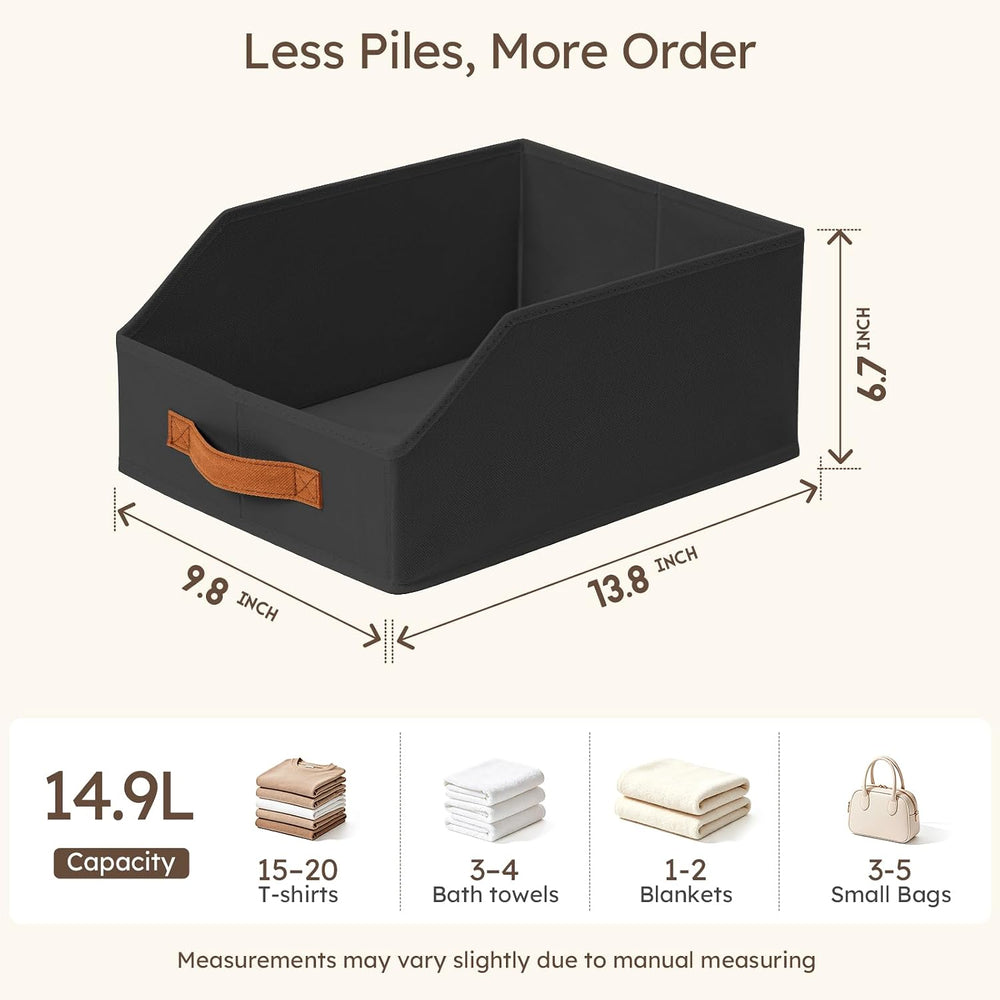Homsorout Fabric Storage Bins for Organizing - 12 Pack Large Trapezoid Collap...