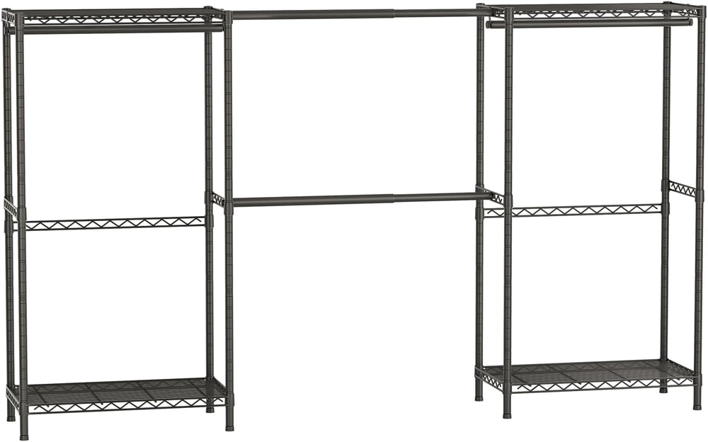 SINGAYE Heavy Duty Portable Closet Metal Clothes Racks Wardrobe with Shelf