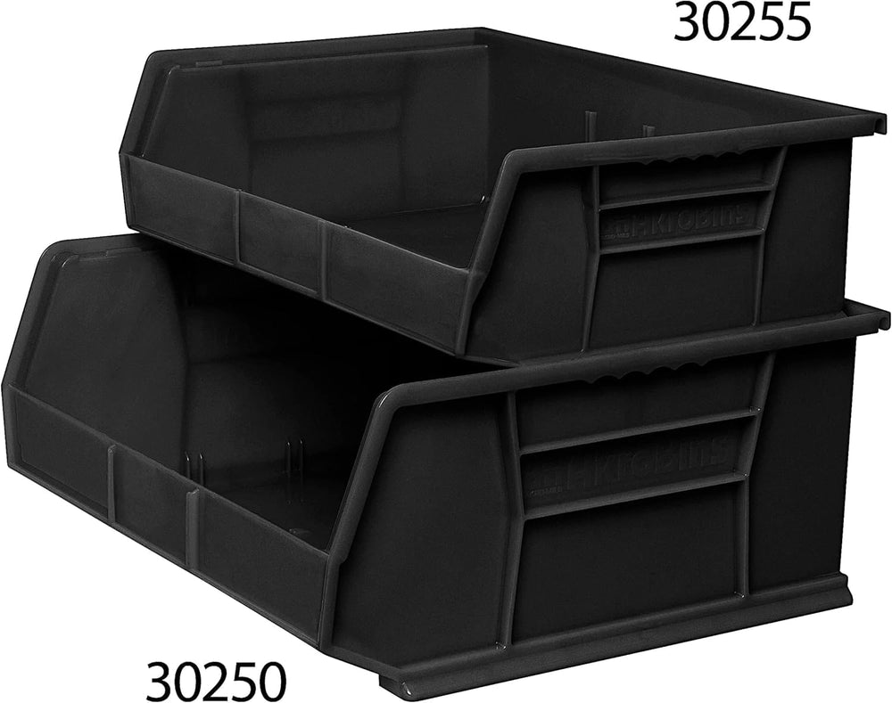 Akro-Mils 30250 AkroBins Plastic Storage Bins, 15"x16"x7", Bla...