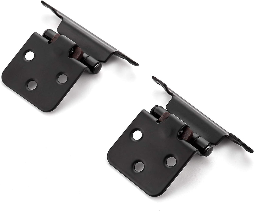 Ravinte Matte Black Cabinet Hinges, 1/2 Inch Overlay, 60 Pack (30 Pairs)