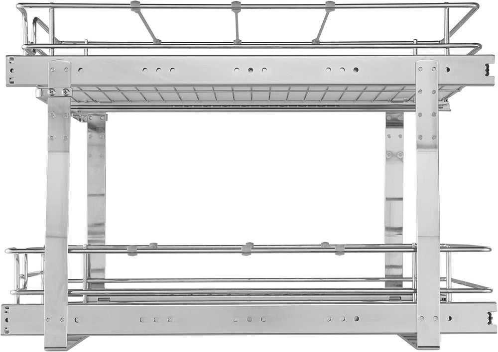 VEVOR Pull Out Cabinet Organizer, 14" Wx21.2 Dx15.2 H Heavy 2 Tier Duty ...
