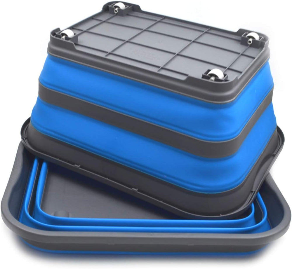 SAMMART Set of 2-40L (10.5 Gallon) Collapsible Plastic Laundry Basket-Pop Up ...
