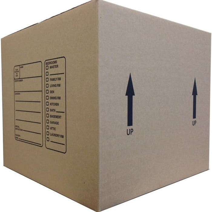 The Boxery 18 X 18 X 16 Inches Genuine Medium Moving Boxes (Pack of 10)